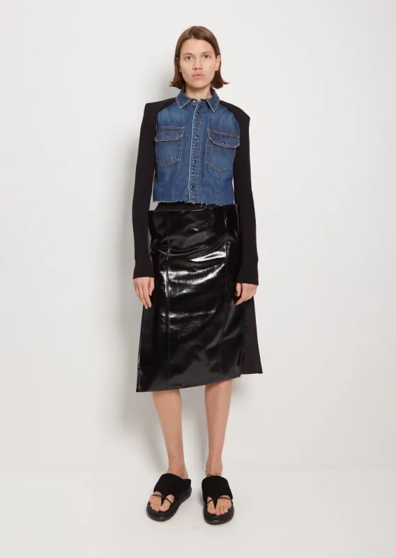Wool Serge Coating Skirt made by Sacai