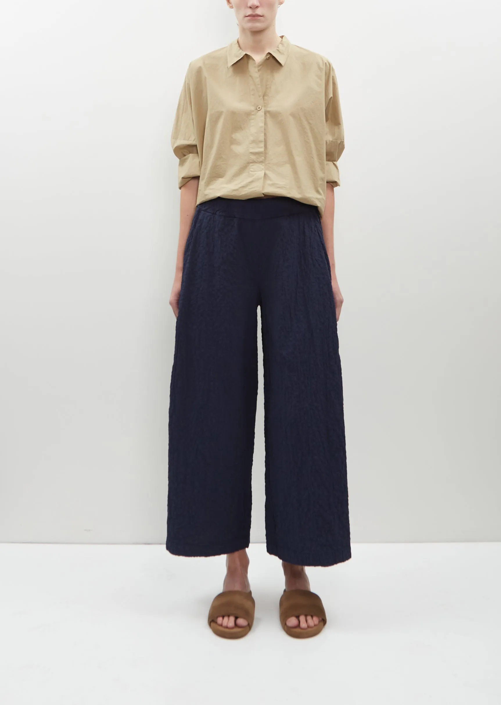 Storto Textured Cotton Pants sold by La Garconne