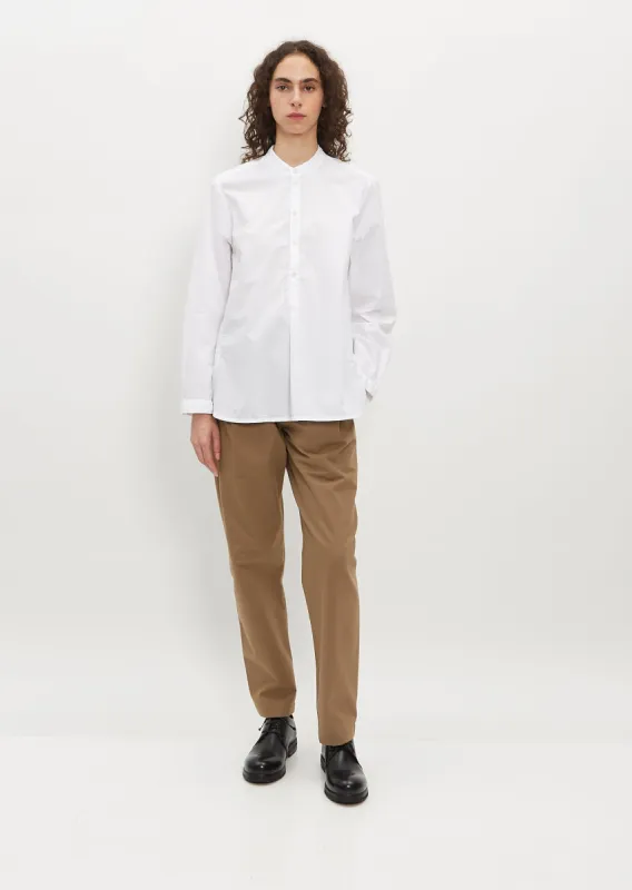 The Botanist Shirt — Poplin Chalk sold by La Garconne
