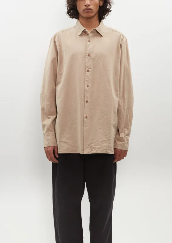 Big Raccourcie Shirt — Light Beige sold by La Garconne