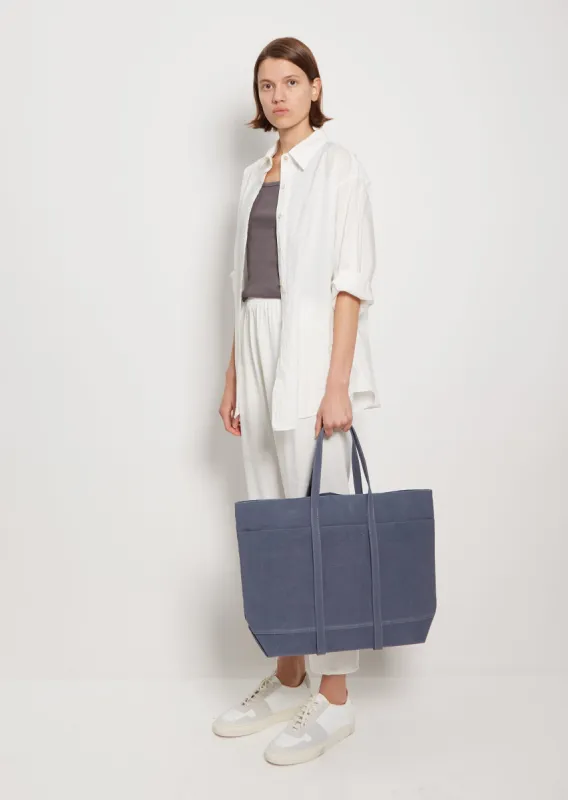 Medium Light Ounce Canvas Tote — Grey sold by La Garconne