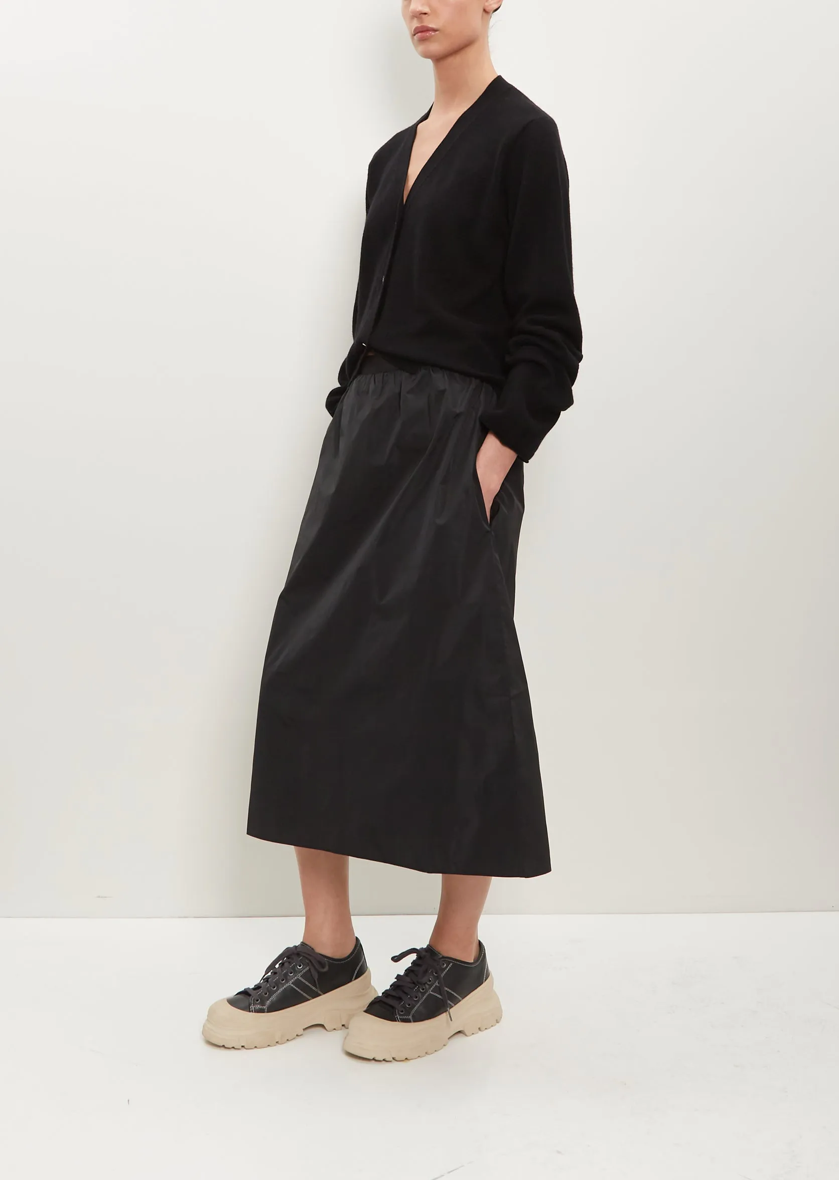 So Pencil Taffeta Skirt — Black sold by La Garconne product image thumbnail 4