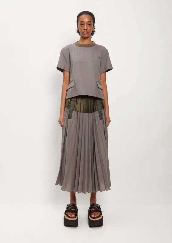 Suiting Wool Blend Skirt sold by La Garconne