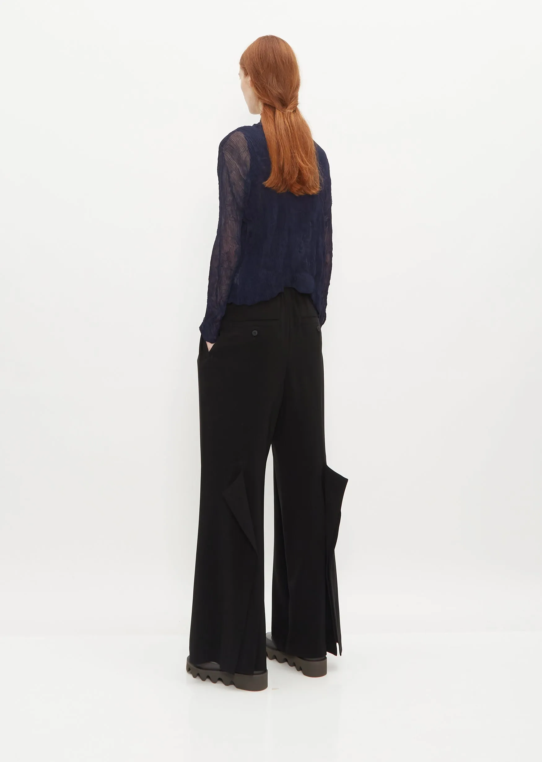 Chiffon Twist Long Sleeve Shirt sold by La Garconne product image thumbnail 3