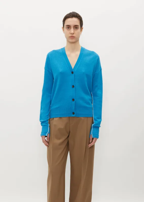 Organic Cotton & Recycled Cashmere Boyfriend Cardigan sold by La Garconne