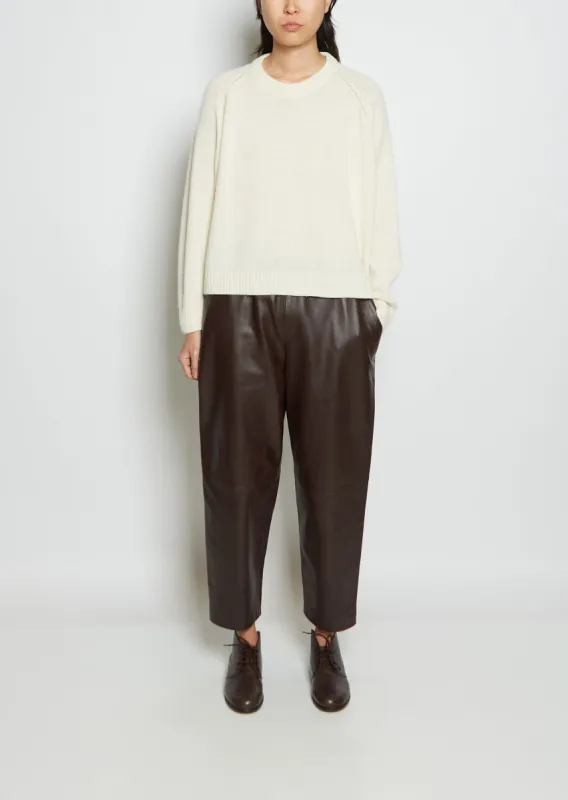 Deep Raglan Easy Sweater — Off White sold by La Garconne