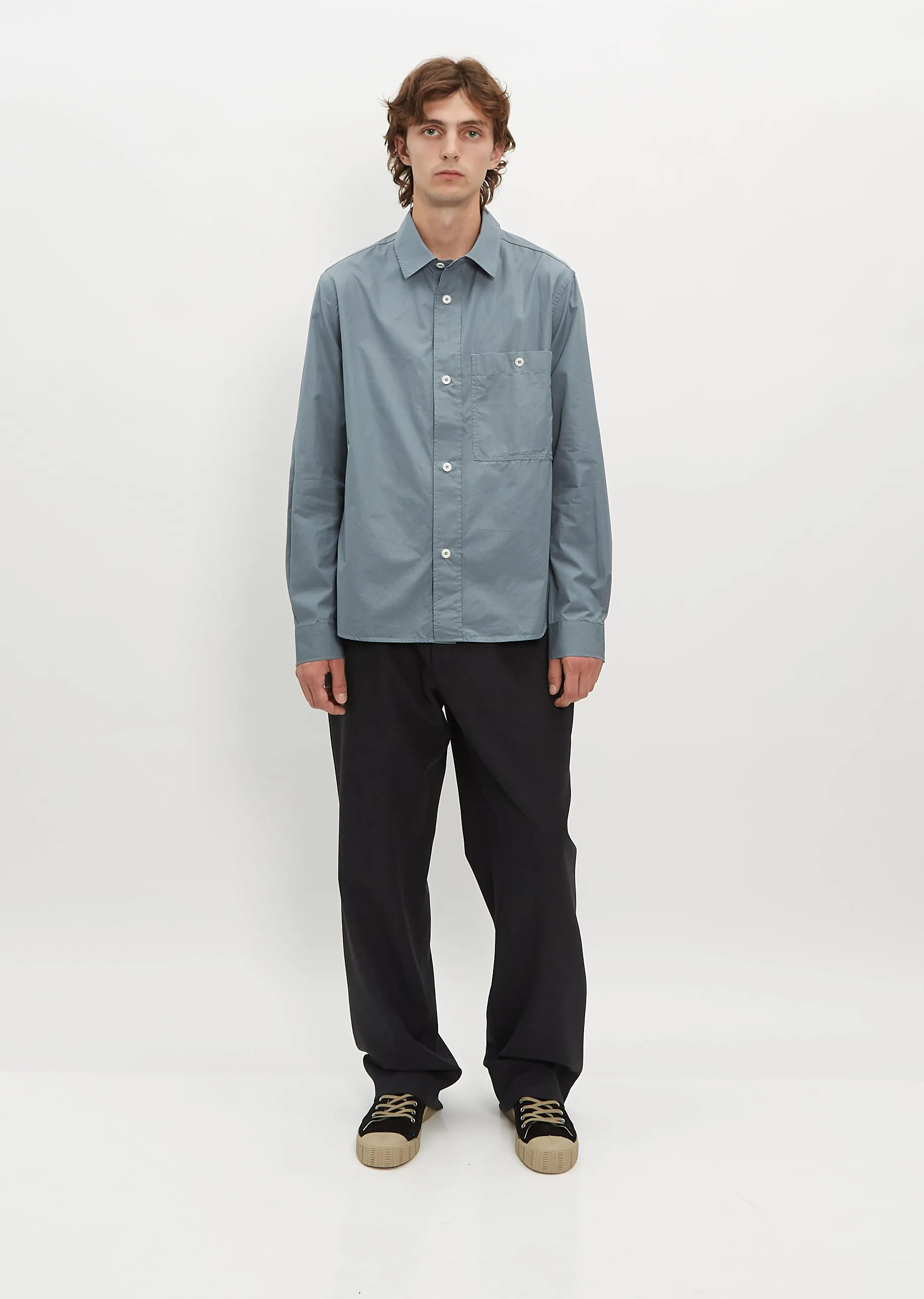 Overall Shirt Compact Cotton Poplin sold by La Garconne