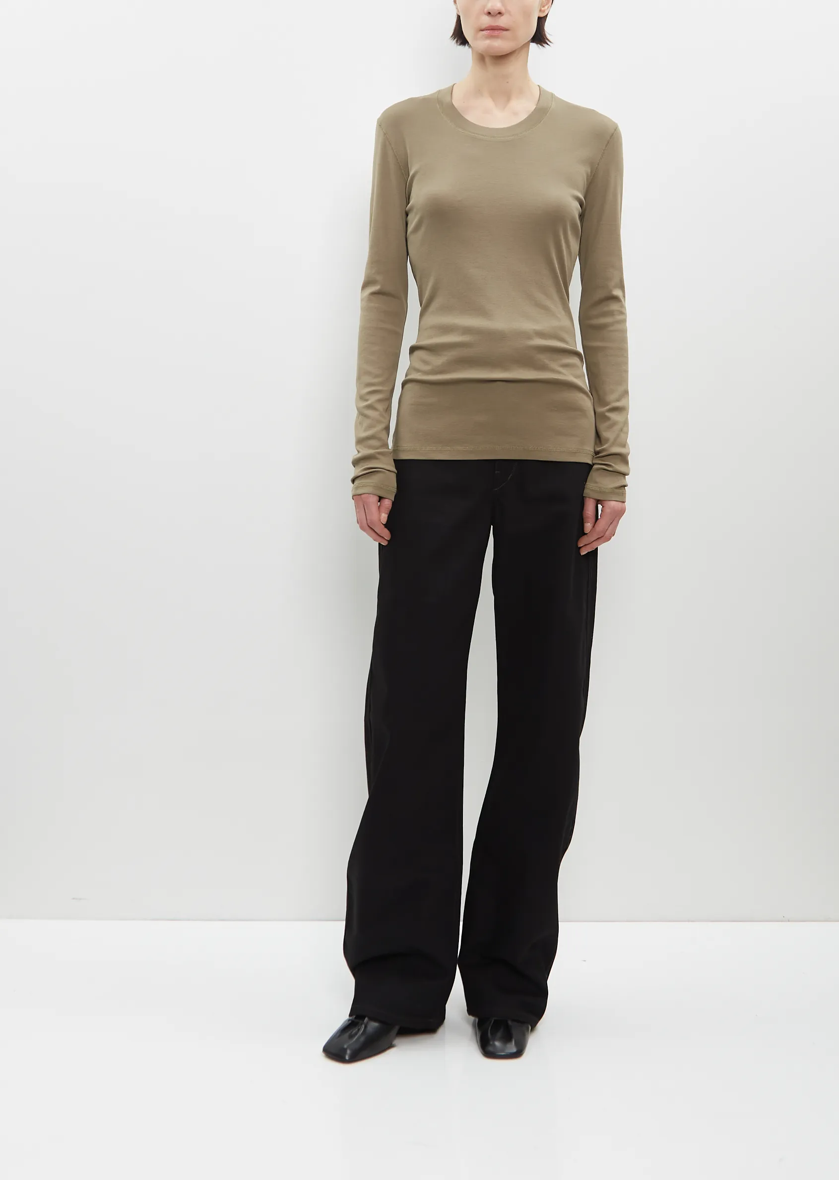 Rib Long Sleeve T-Shirt sold by La Garconne product image thumbnail 4