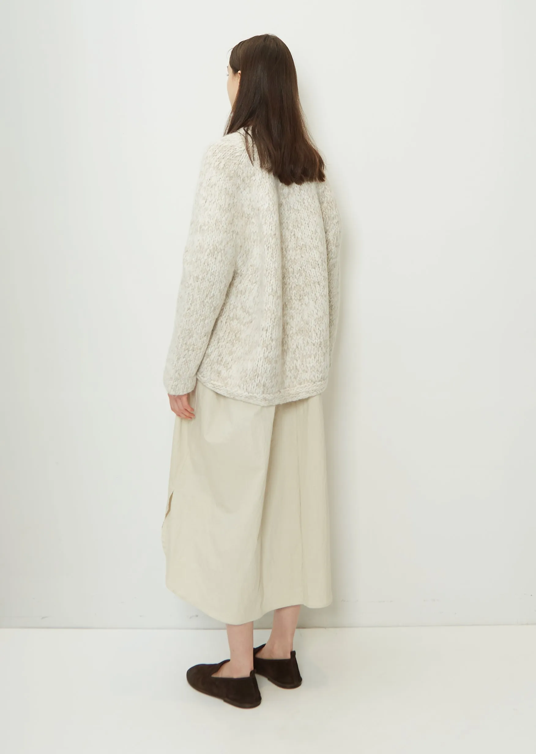 Handknit Marl Alpaca Wool Cardigan sold by La Garconne product image thumbnail 4
