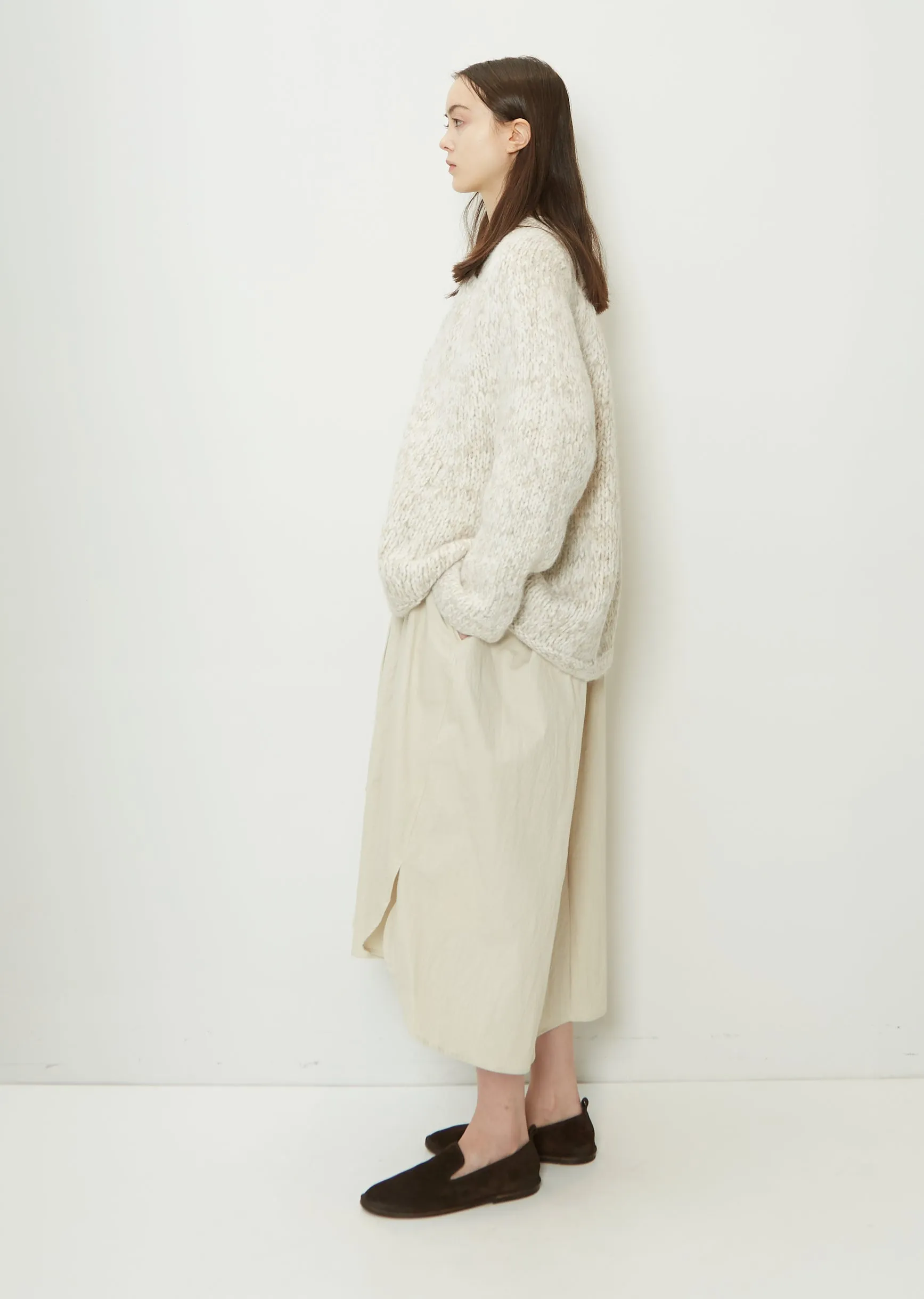 Handknit Marl Alpaca Wool Cardigan sold by La Garconne product image thumbnail 3