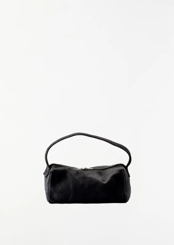 Small Leather Handle Bag — Black sold by La Garconne