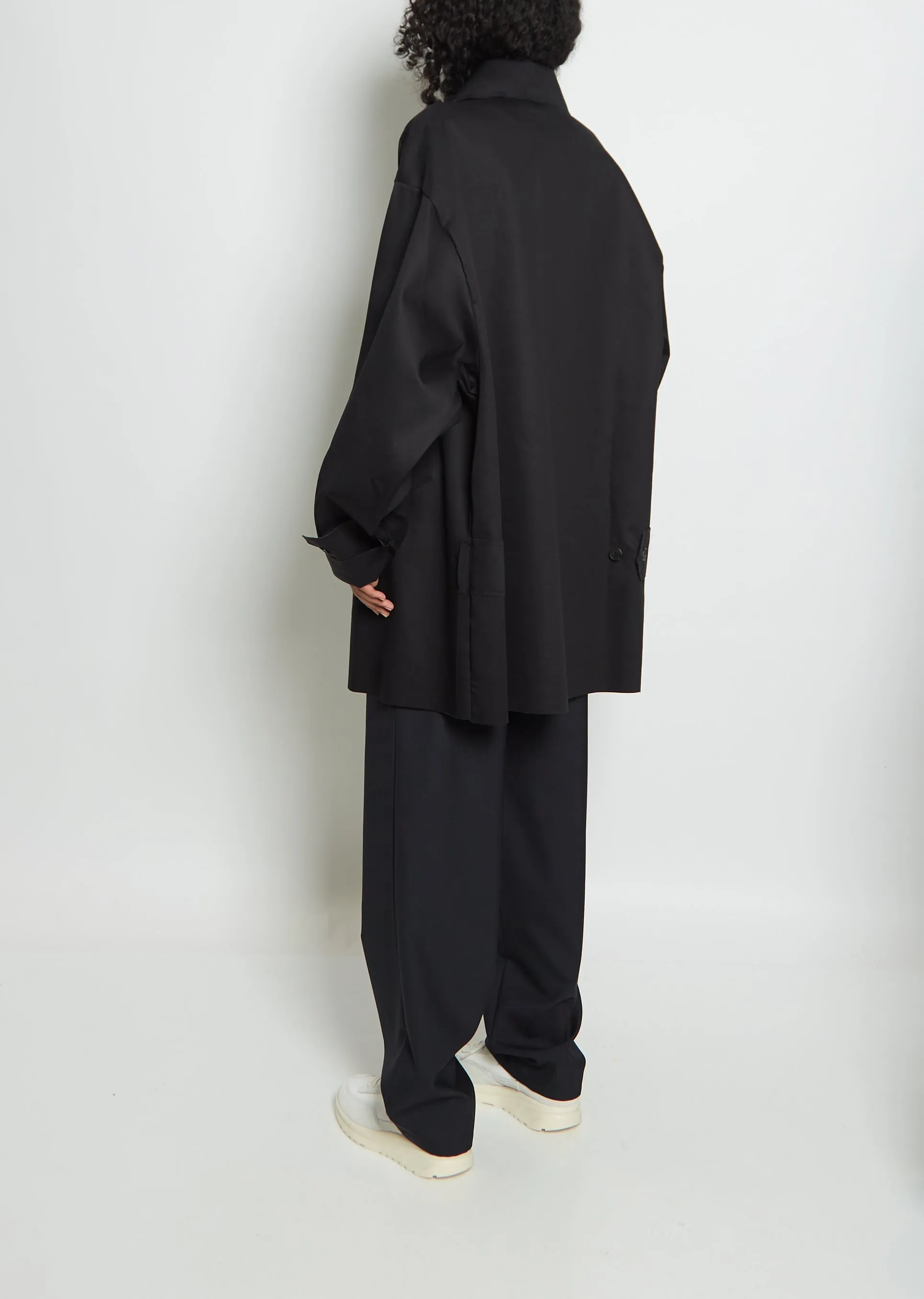Cotton XXL Mackintosh Jacket — Black sold by La Garconne product image thumbnail 3