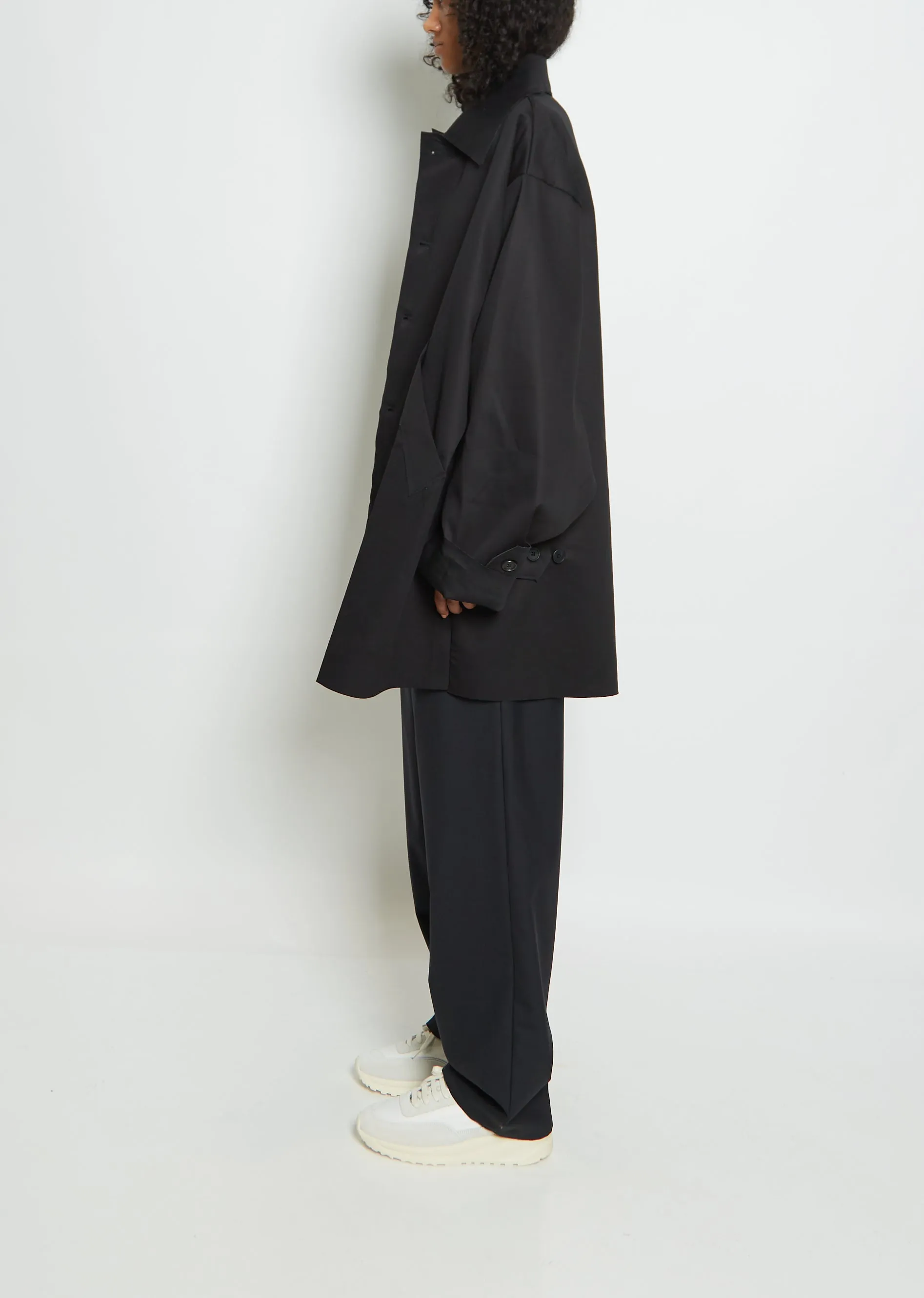 Cotton XXL Mackintosh Jacket — Black sold by La Garconne product image thumbnail 2
