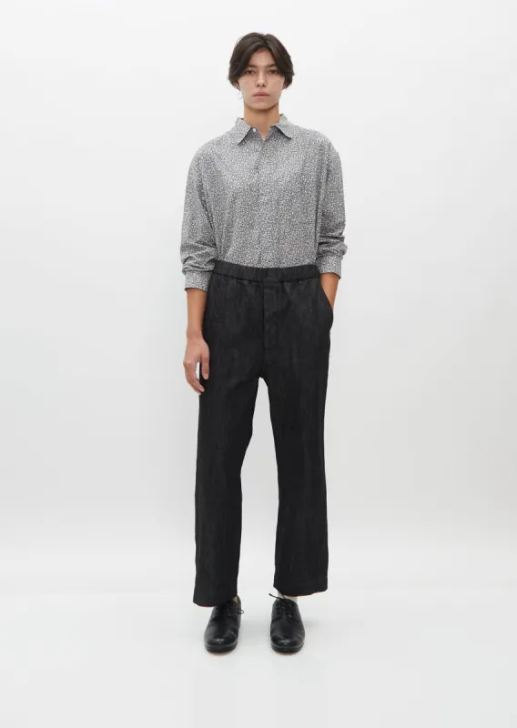 Easy Field 14oz Selvedge Denim Trouser — Black sold by La Garconne