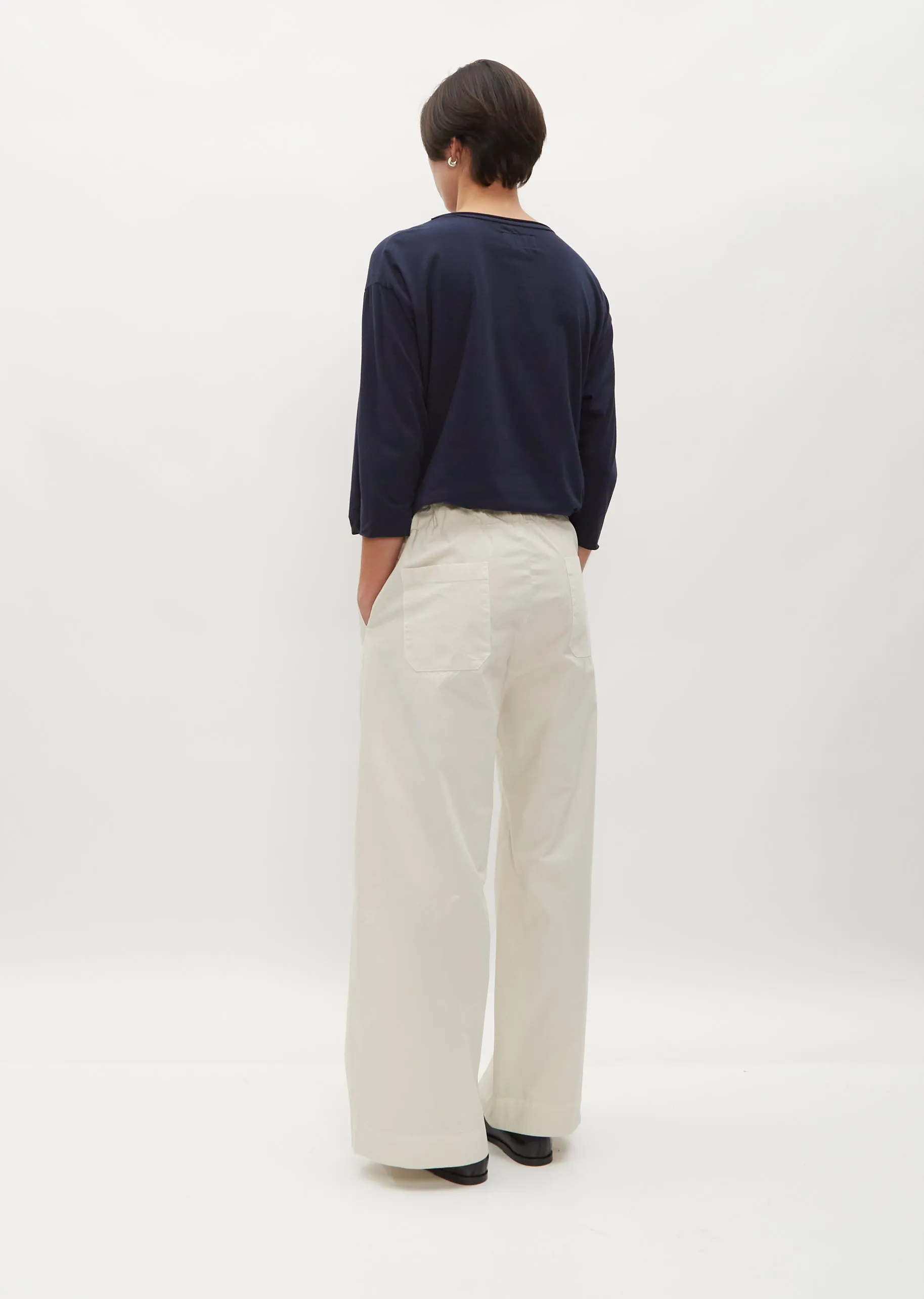 Cotton Poplin Diana Pants — Mastice sold by La Garconne product image thumbnail 4