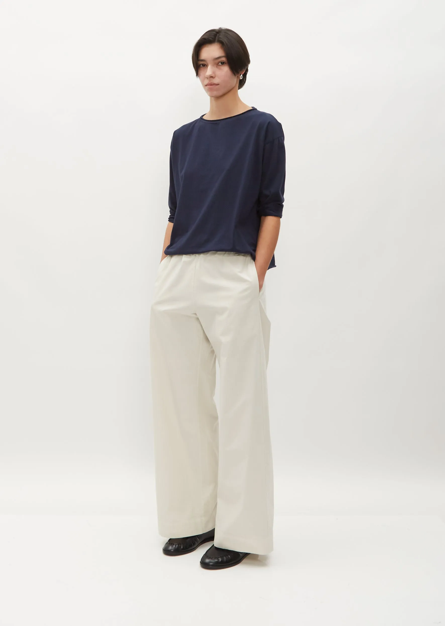 Cotton Poplin Diana Pants — Mastice sold by La Garconne