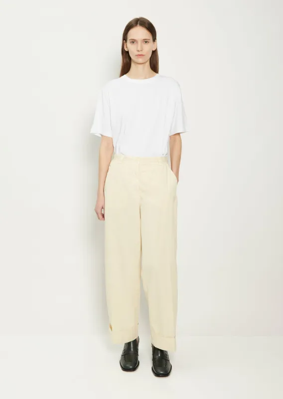 Pakora Cotton Pants — Ecru sold by La Garconne