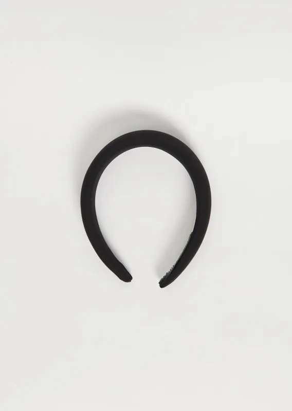 Classic Puffy Headband — Black made by La Garconne