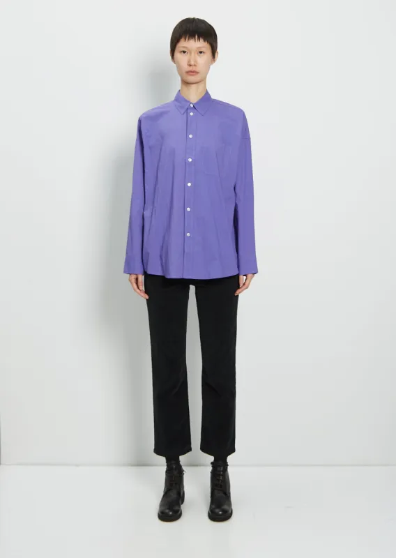 Cotton Uniform Top — Purple sold by La Garconne