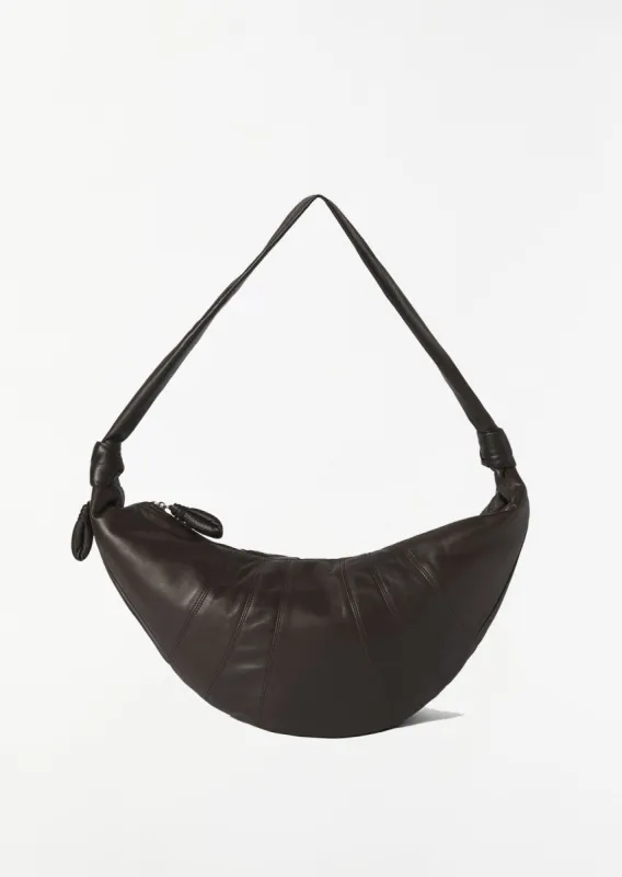 Large Croissant Bag — Dark Chocolate sold by La Garconne
