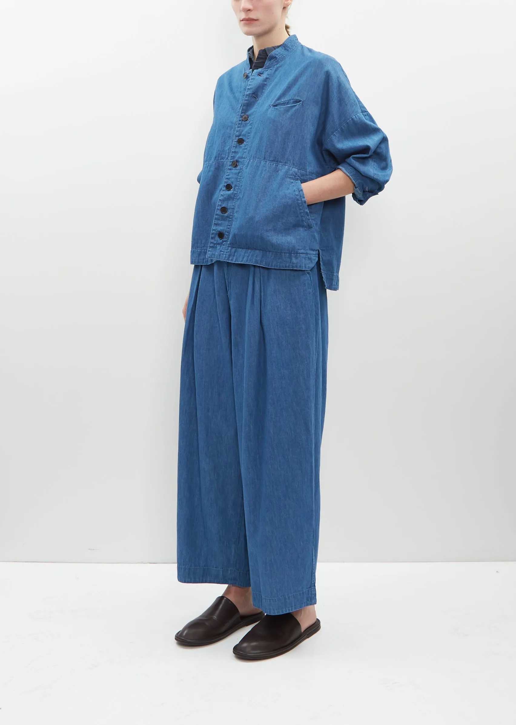 Cotton-Linen Denim Jacket sold by La Garconne product image thumbnail 4