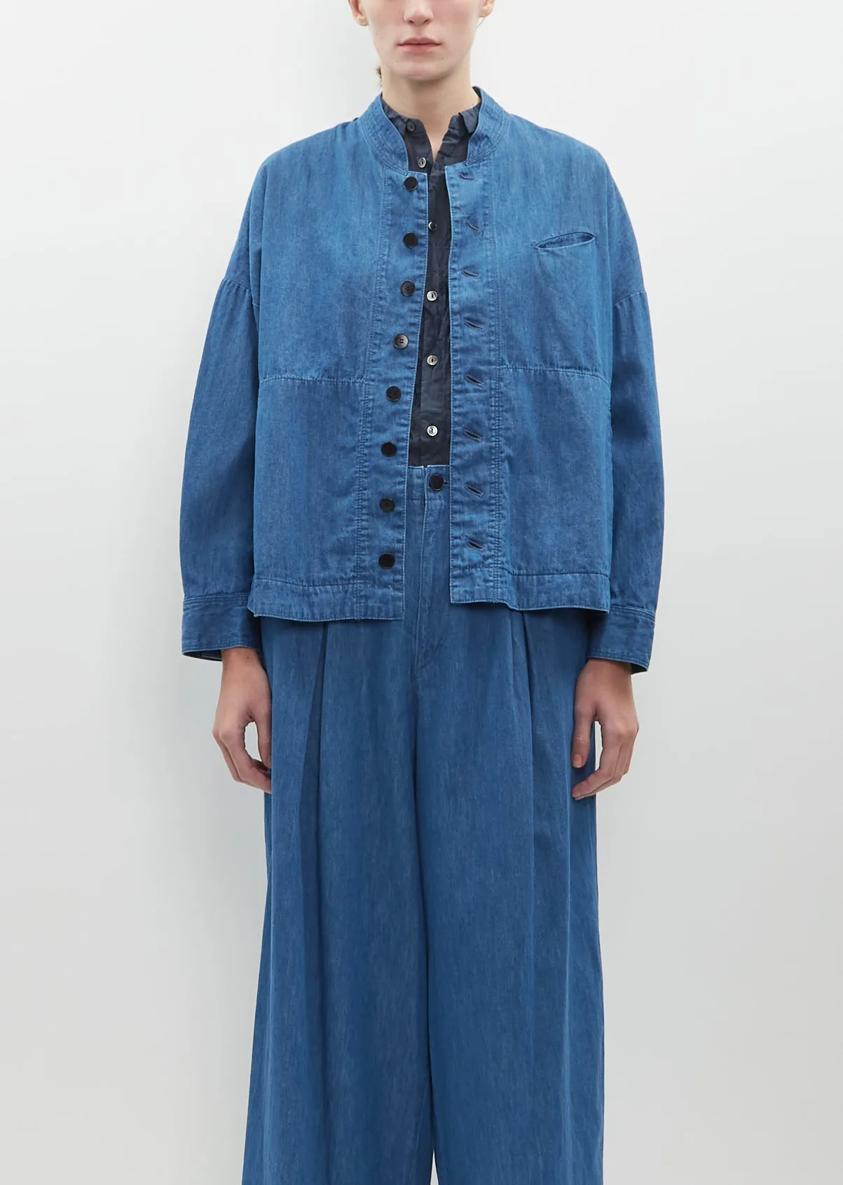 Cotton-Linen Denim Jacket sold by La Garconne