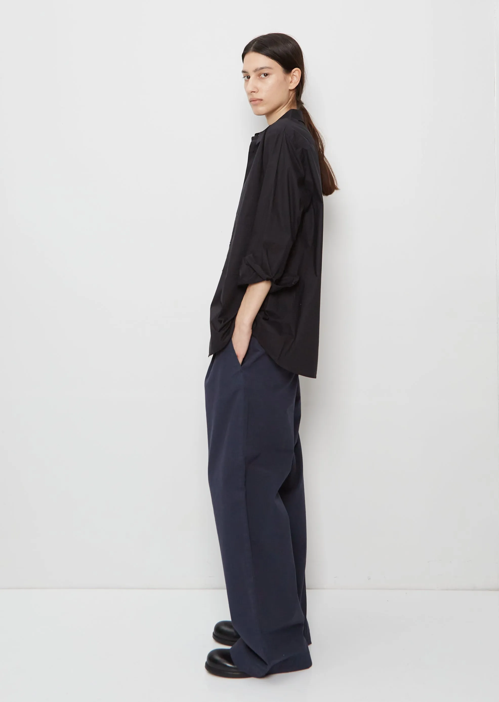 Elma Edit Cotton Shirt — Black sold by La Garconne product image thumbnail 3