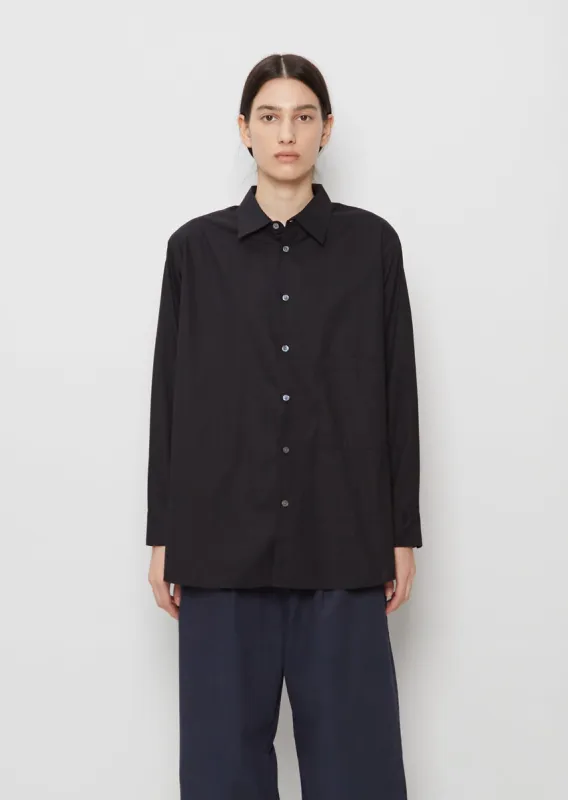 Elma Edit Cotton Shirt — Black sold by La Garconne