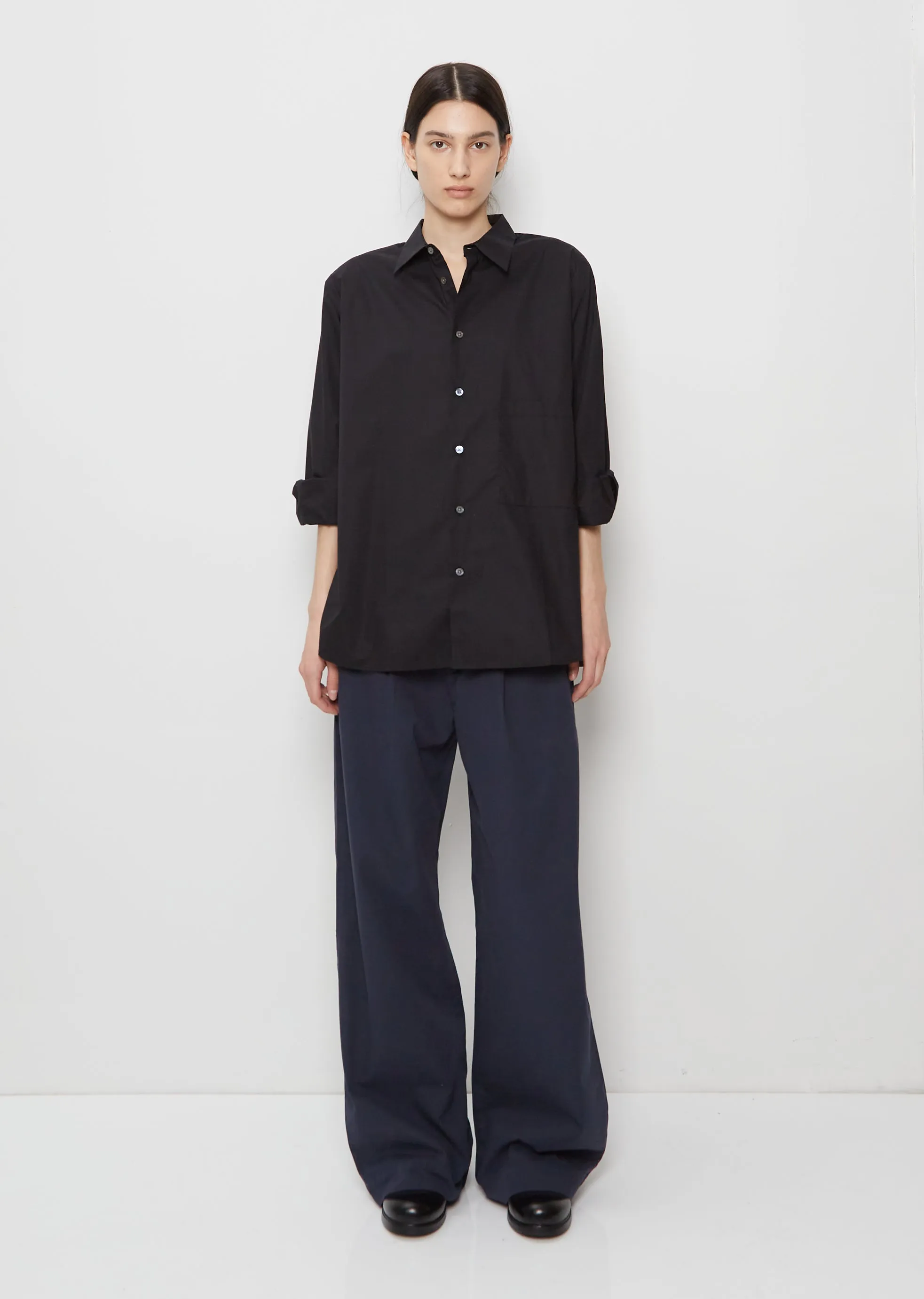 Elma Edit Cotton Shirt — Black sold by La Garconne product image thumbnail 2