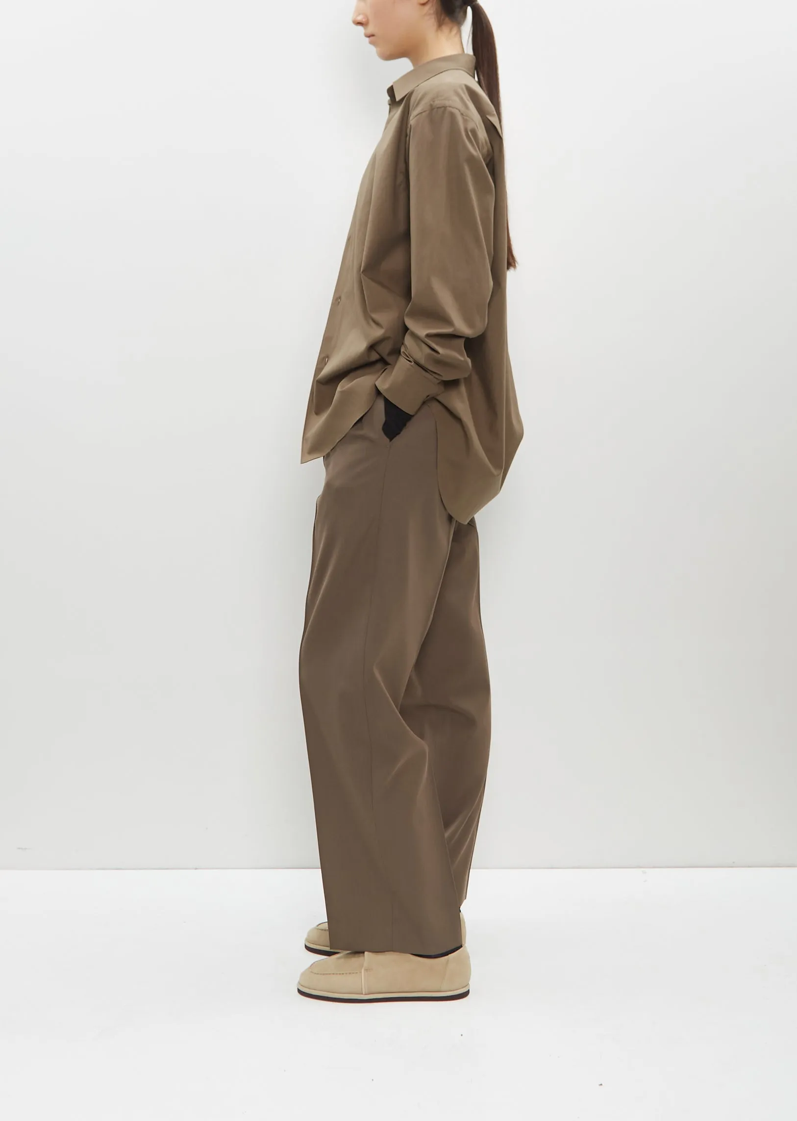 Washed Finx Twill Shirt — Brown sold by La Garconne product image thumbnail 2