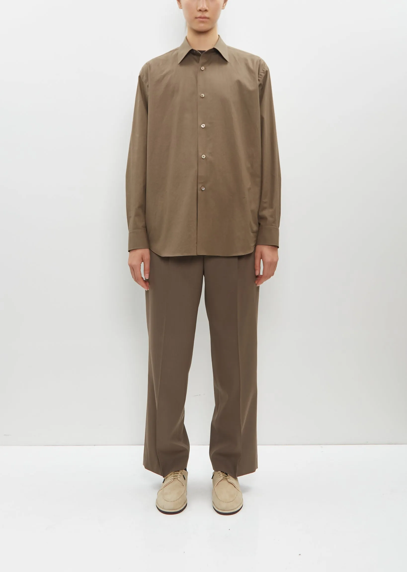 Washed Finx Twill Shirt — Brown sold by La Garconne product image thumbnail 5