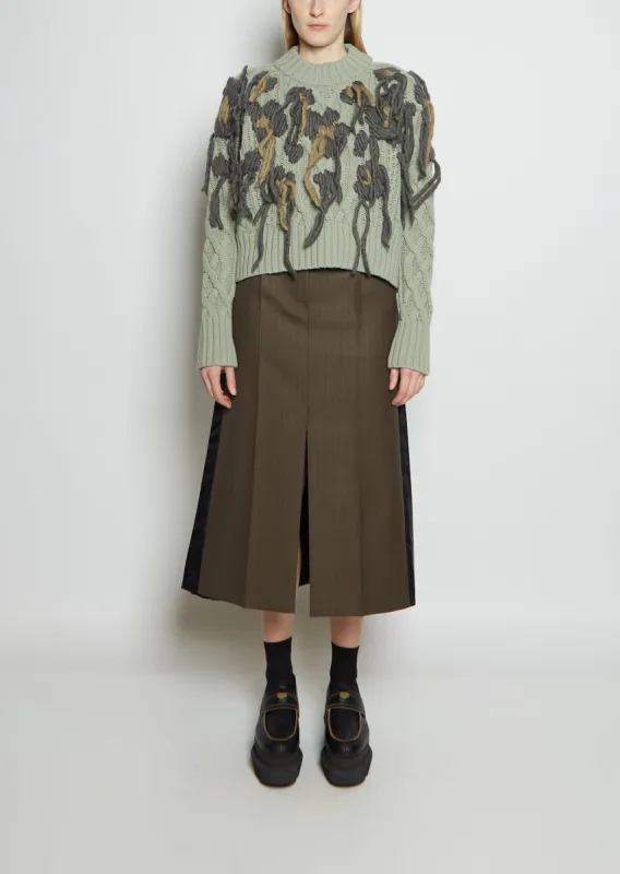 Wool Leopard Knit Pullover sold by La Garconne