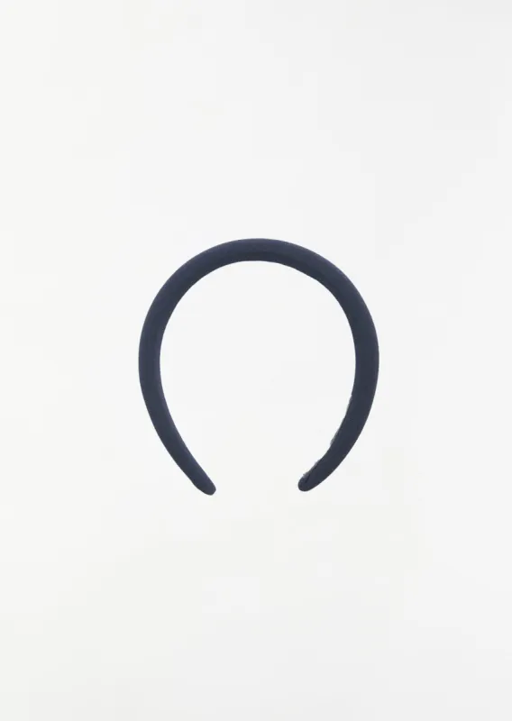 Classic Puffy Headband — Navy made by La Garconne