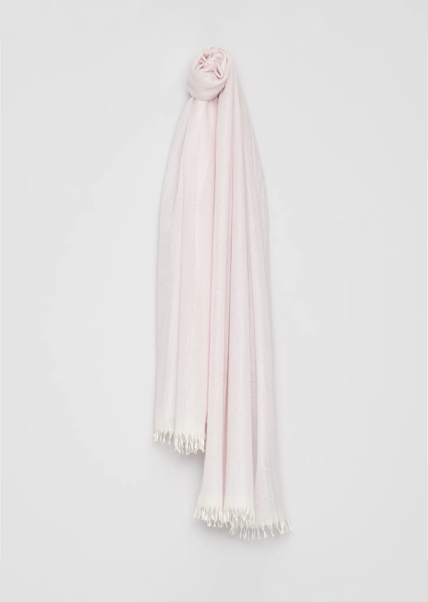 Washed Cashmere Silk Staffa Scarf — Light Pink sold by La Garconne product image thumbnail 3