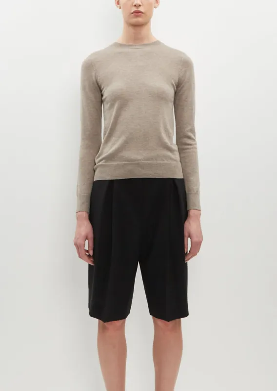 Maya Merino Wool Top — Biscuit sold by La Garconne