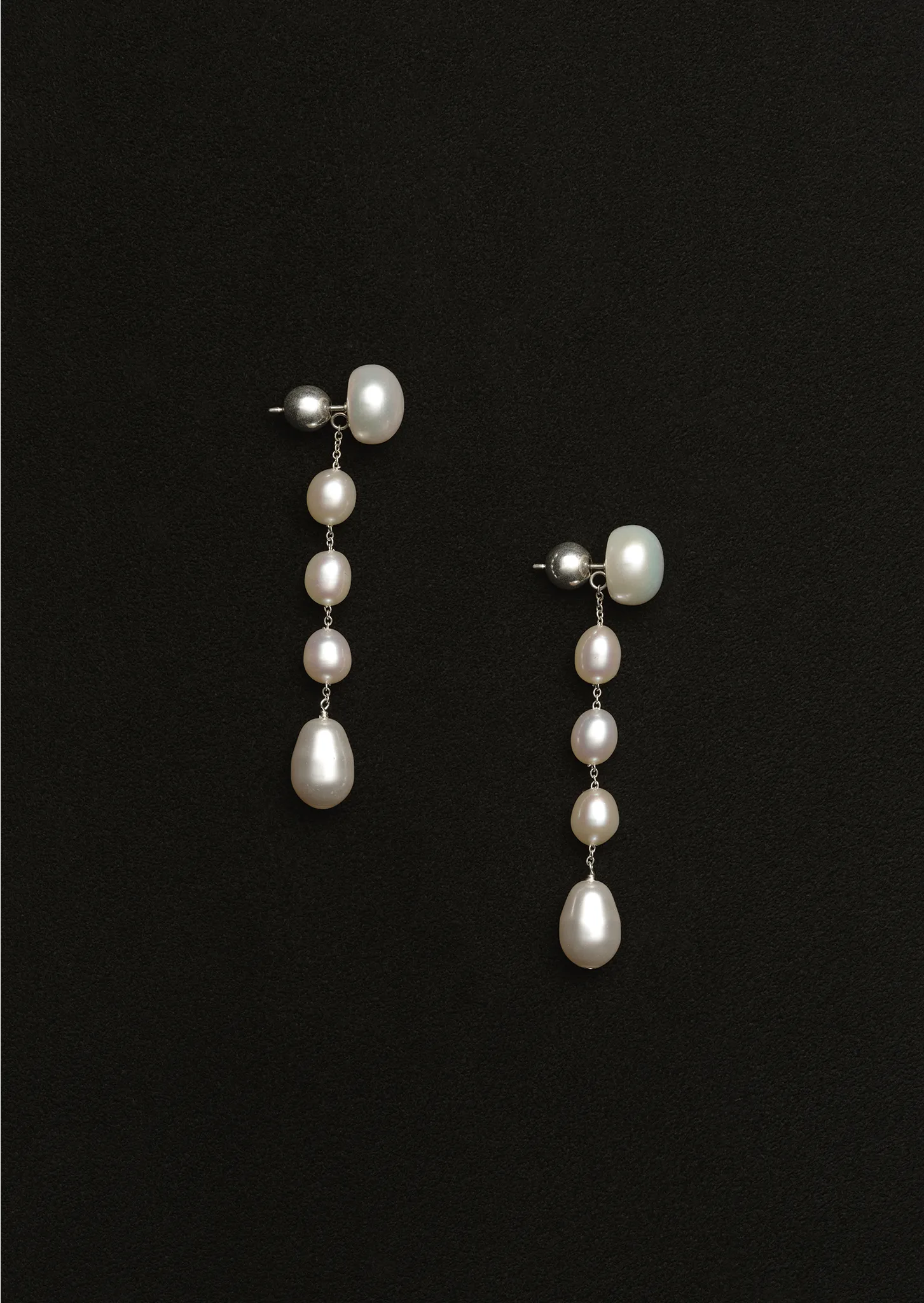 Small Passante Earrings — White Pearl sold by La Garconne product image thumbnail 4
