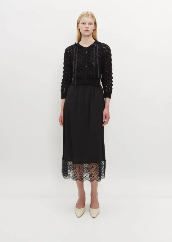 Slip Midi Skirt w/ Trim sold by La Garconne