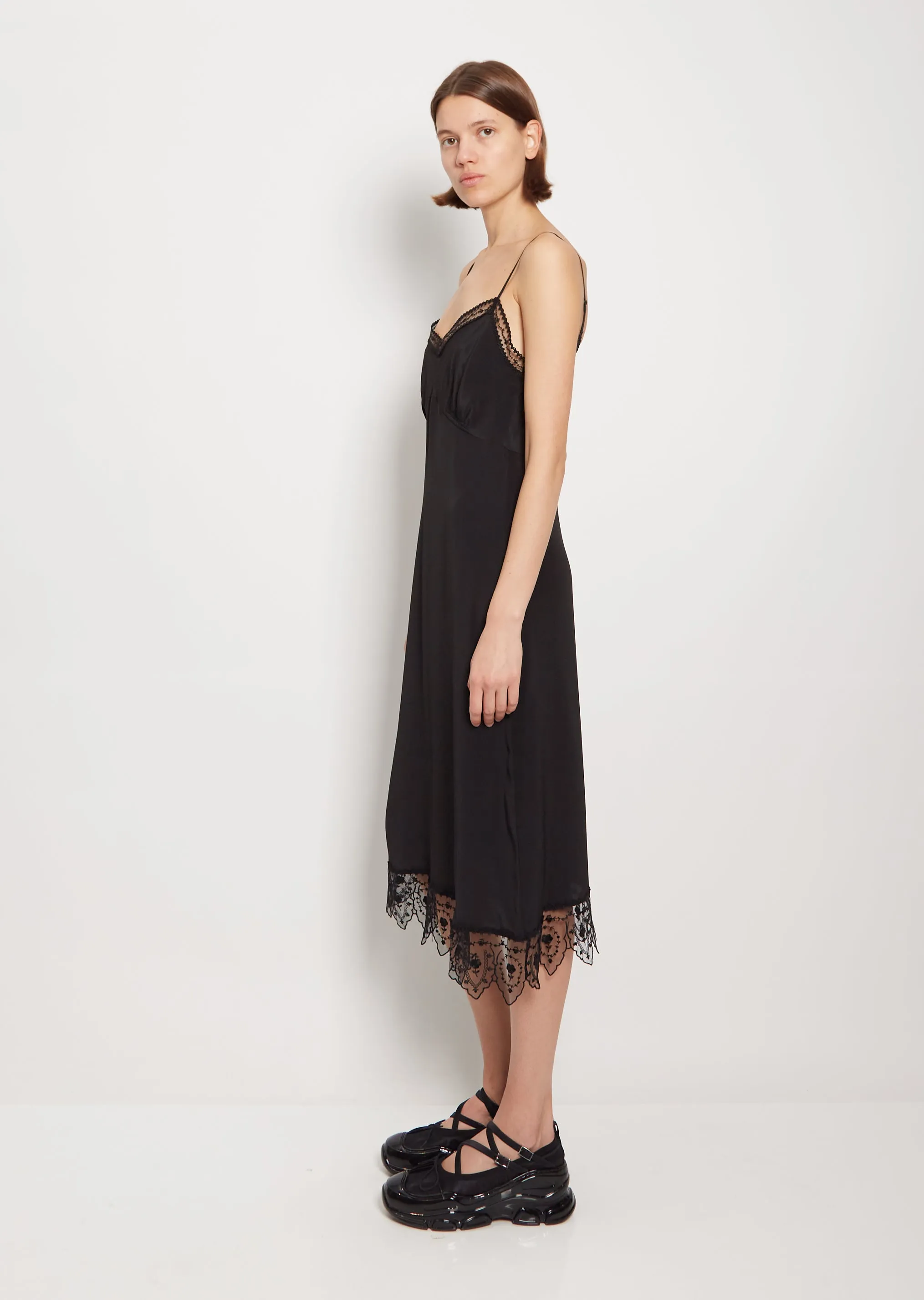 Lace Trim Slip Dress sold by La Garconne product image thumbnail 2