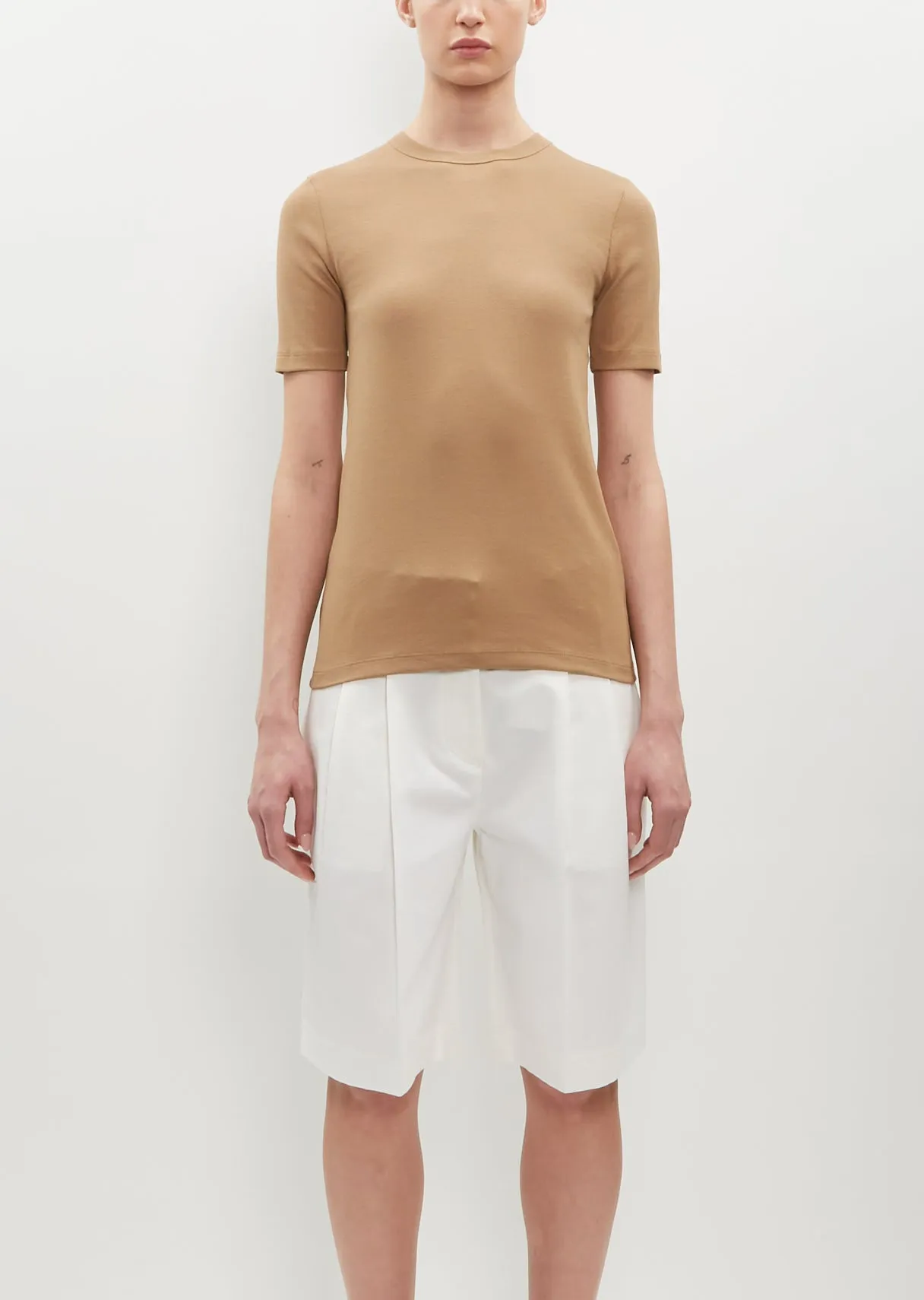 Classic Rib Tee — Caramel sold by La Garconne