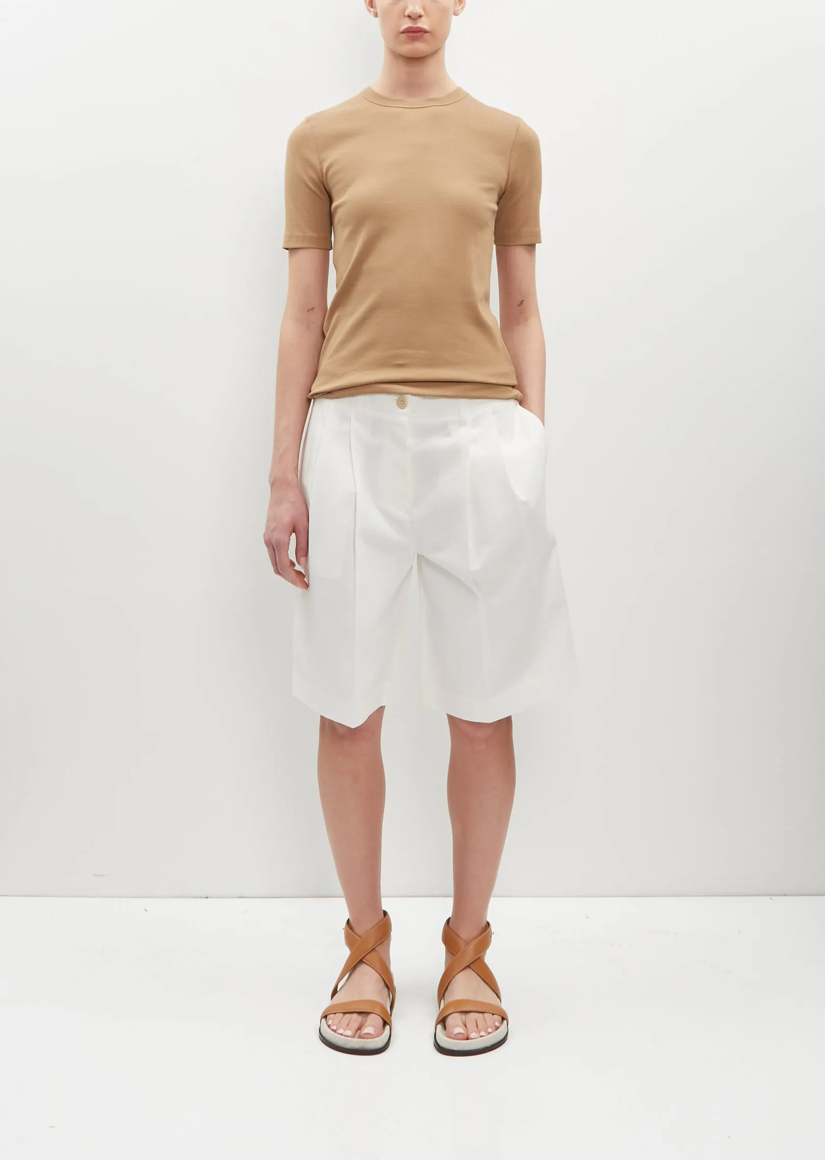 Classic Rib Tee — Caramel sold by La Garconne product image thumbnail 4