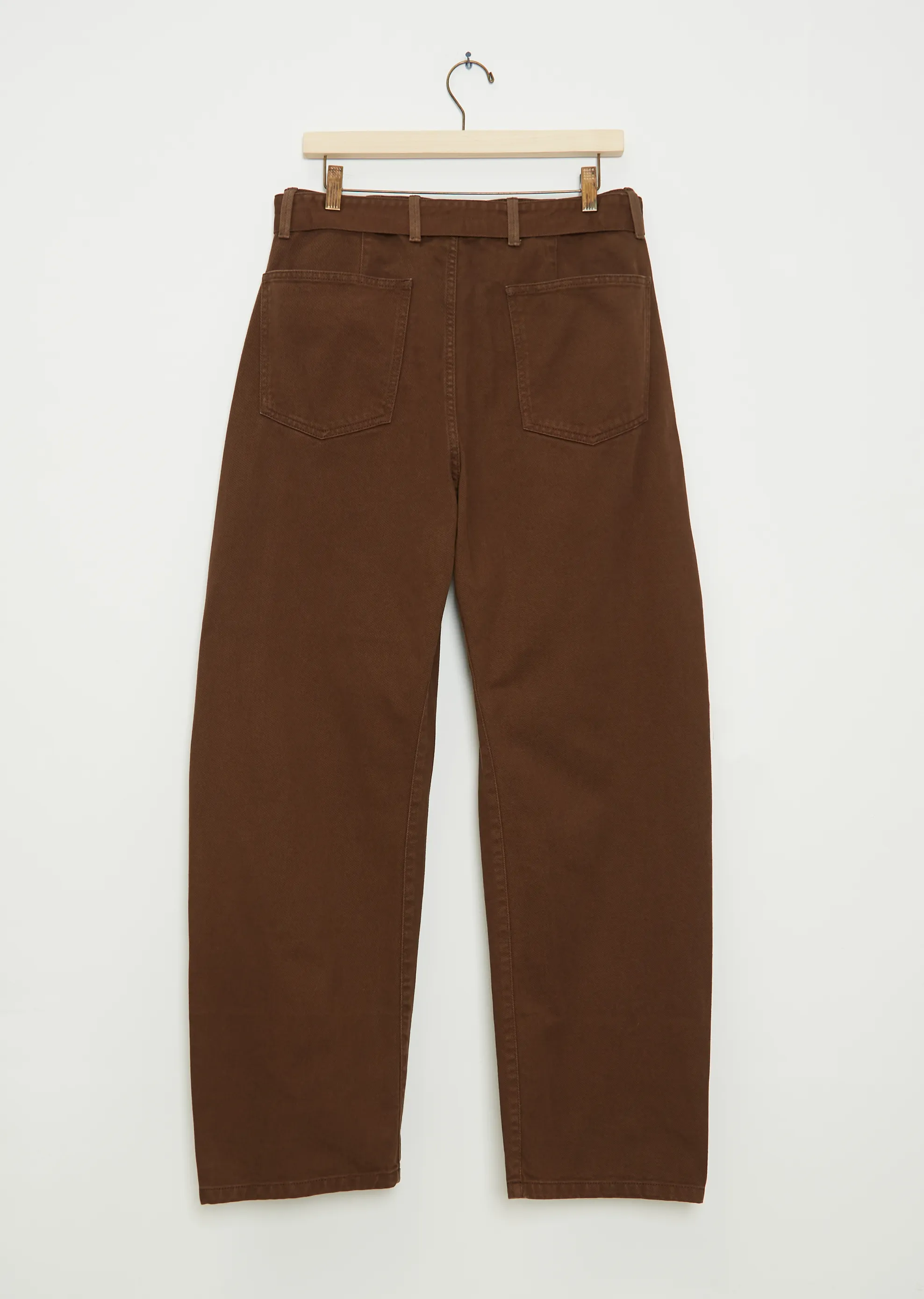 Unisex Twisted Belted Cotton Pants - Dark Brown sold by La Garconne product image thumbnail 3