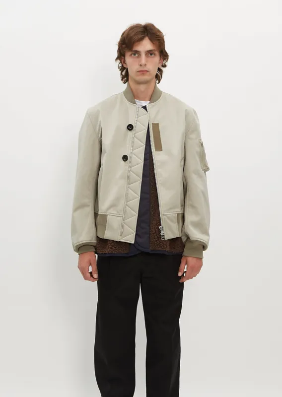 Faux Suede Mix Jacket sold by La Garconne