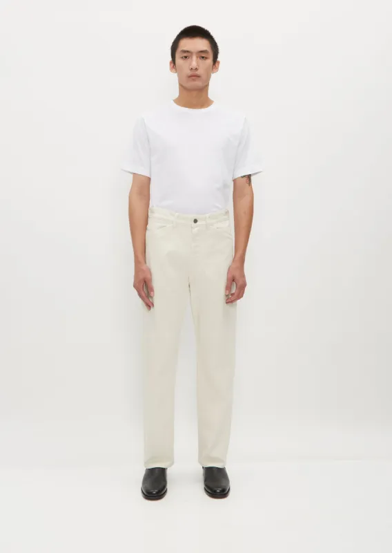 Men's Curved 5 Pocket Pants — Clay White sold by La Garconne