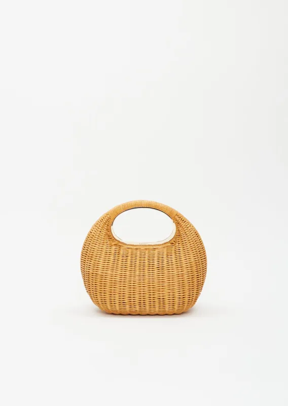 Ratan Round Bag — Beige sold by La Garconne