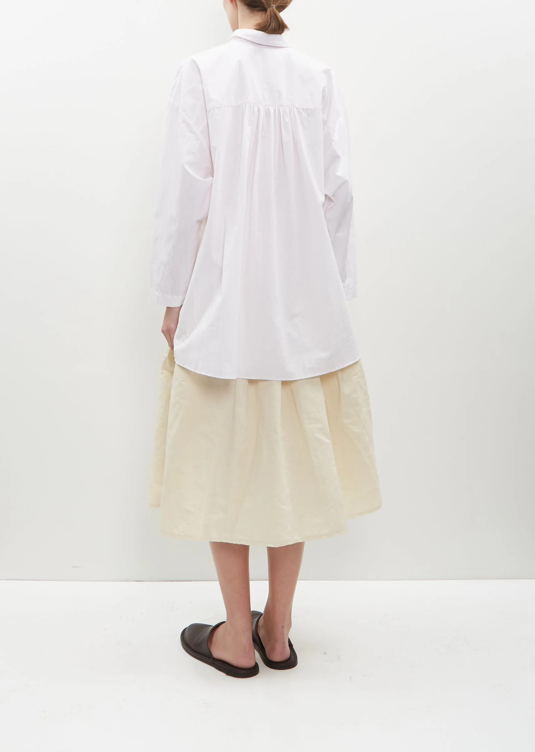 Long Cotton Overshirt — Pink sold by La Garconne product image thumbnail 3