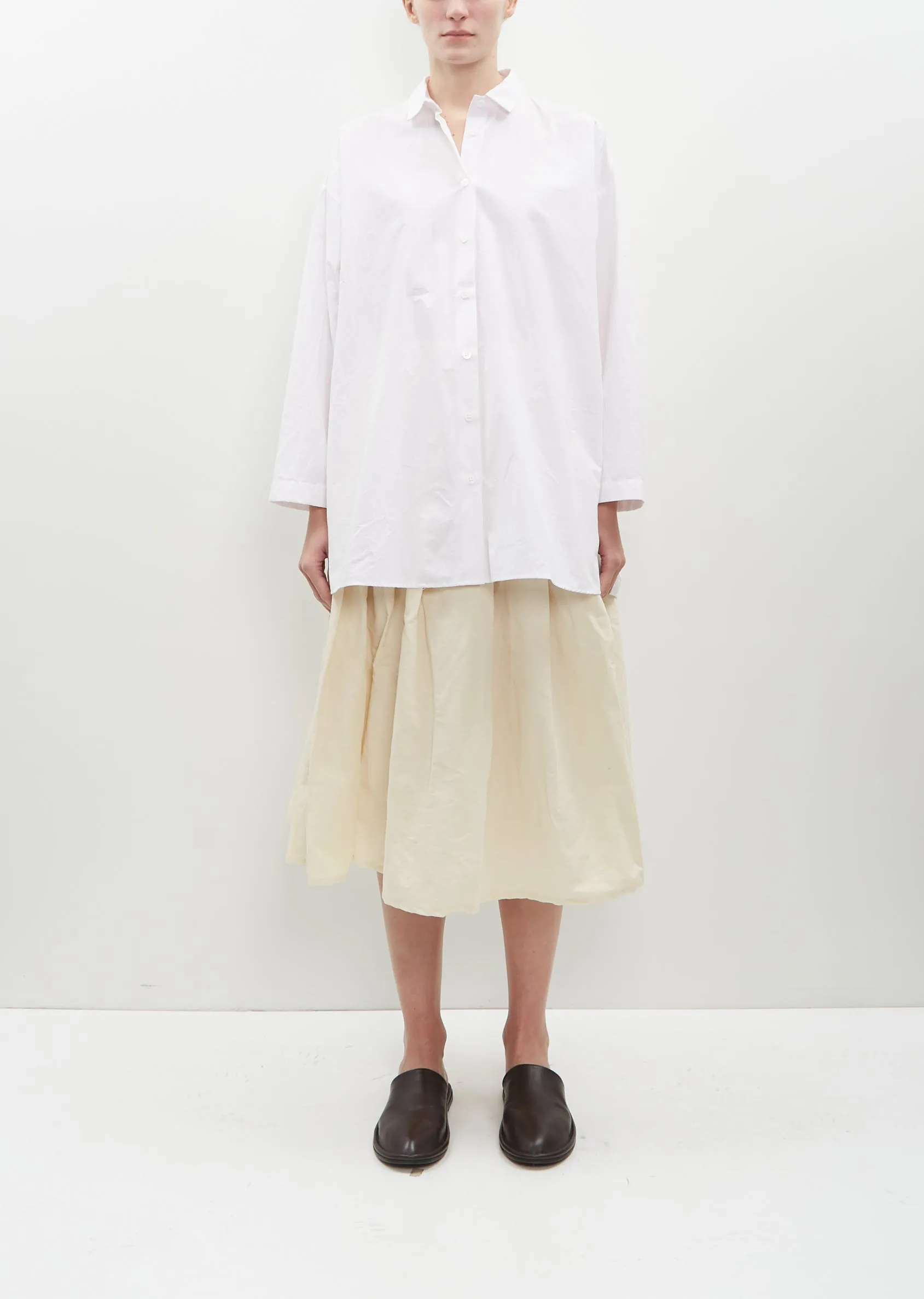 Long Cotton Overshirt — Pink sold by La Garconne product image thumbnail 5
