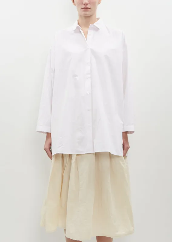 Long Cotton Overshirt — Pink sold by La Garconne