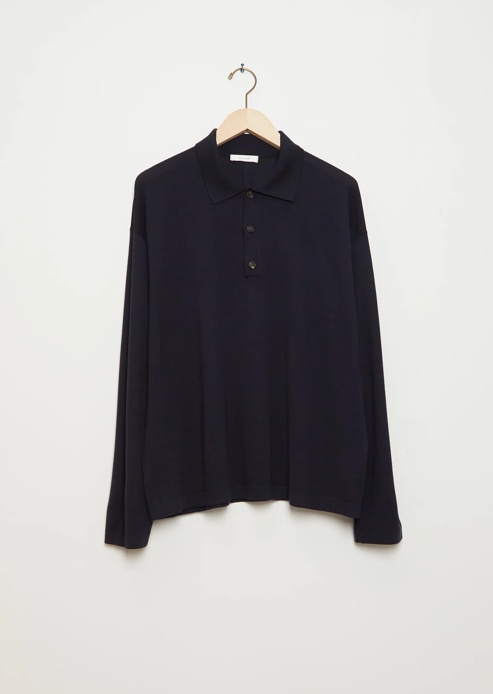 Men's Djon Wool Polo — Navy sold by La Garconne