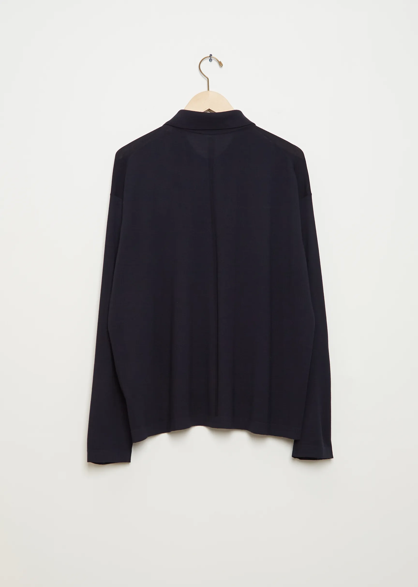 Men's Djon Wool Polo — Navy sold by La Garconne product image thumbnail 3