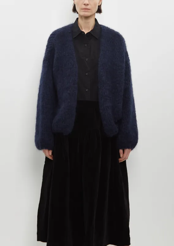 Short Cardigan — Navy sold by La Garconne